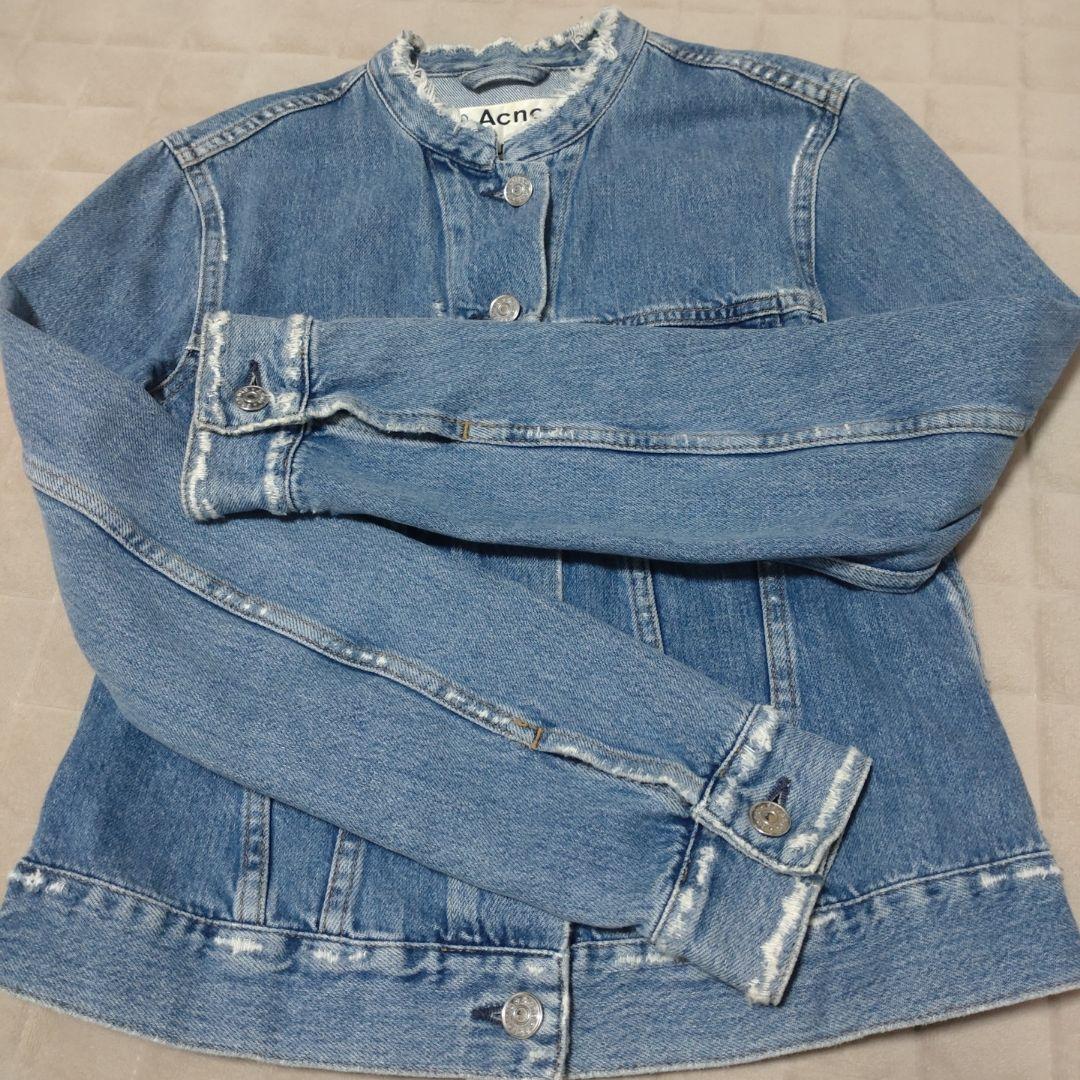 Acne Studios ノーカラー デニムジャケット - メルカリ