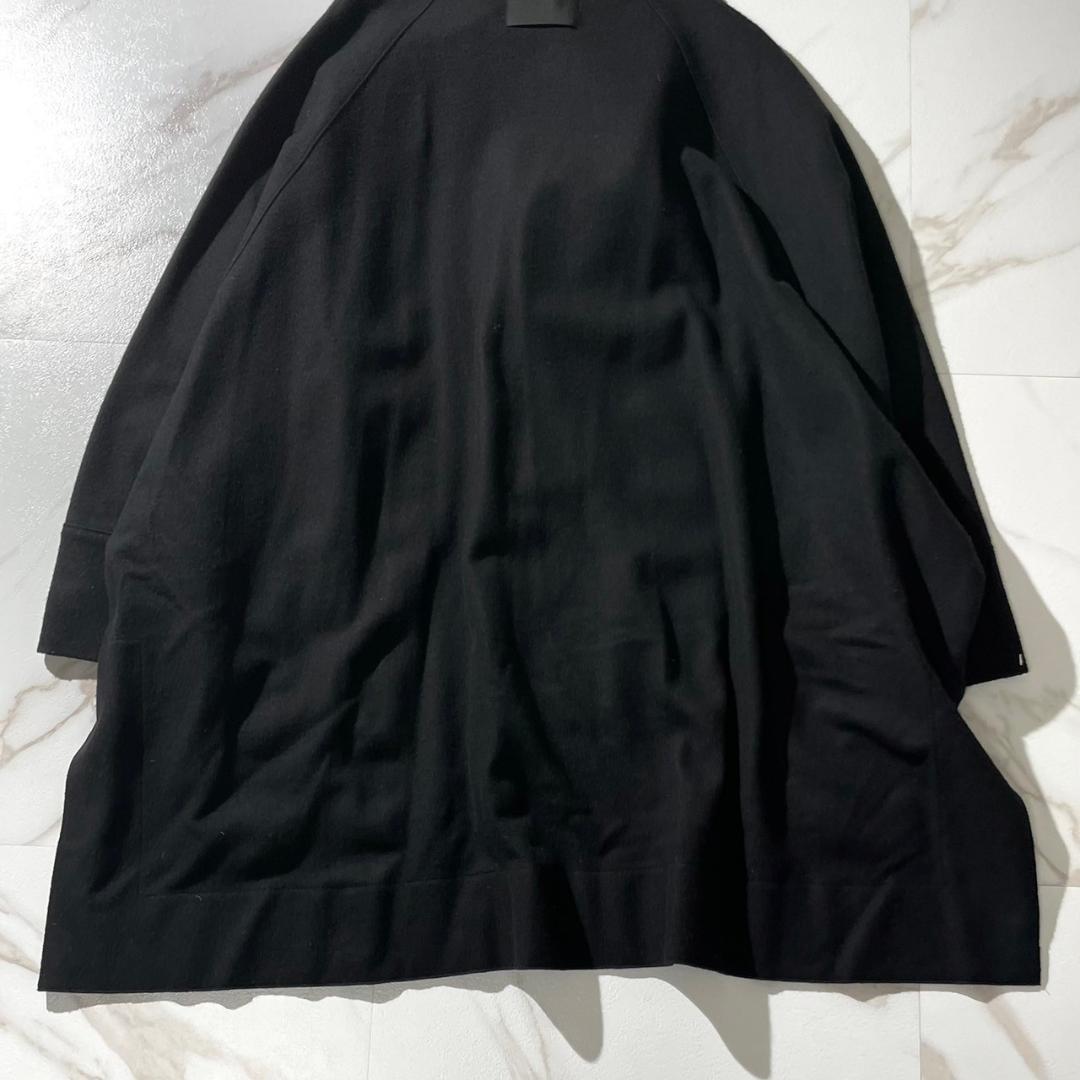 極美品✨定価7.5万 コグザビッグスモーク スクエアコート ダブルフェイス 黒