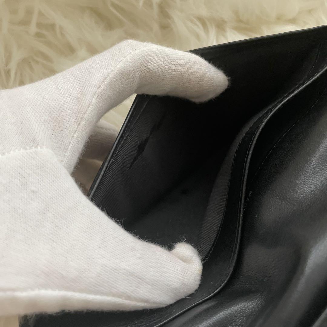 シャネル CHANEL 二つ折り 長財布 ココマーク ビコローレ 白 黒