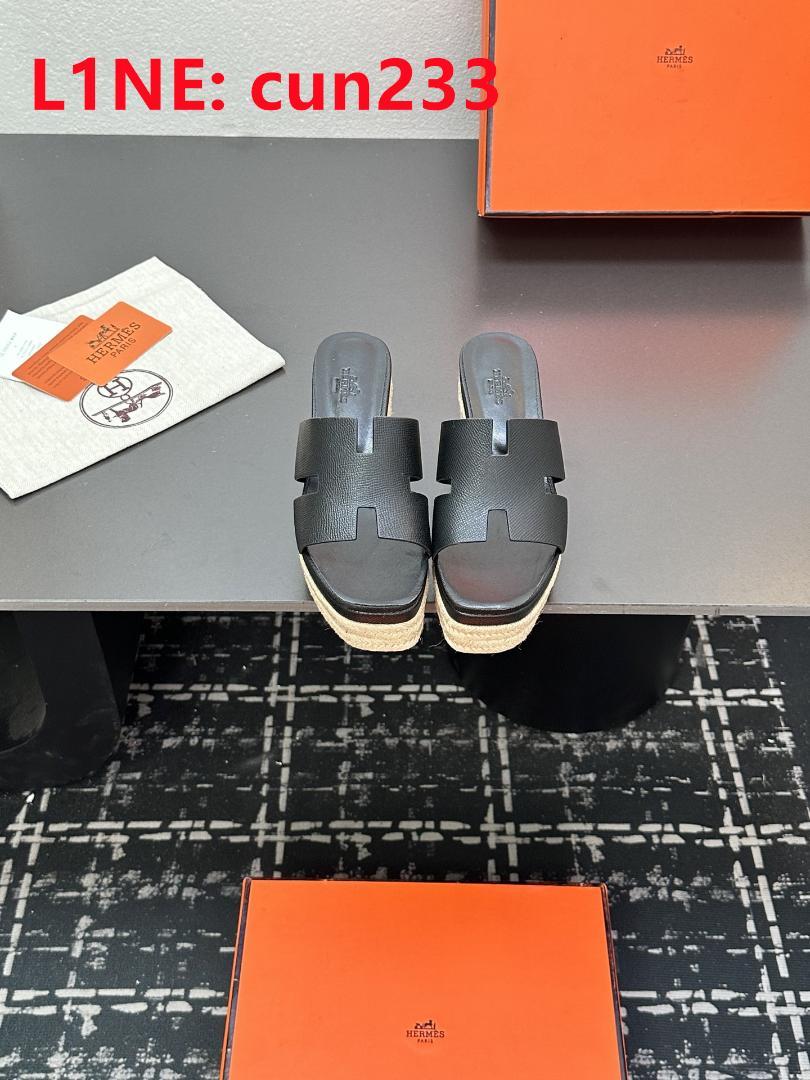 Hermes ブラックエスパドリーユサンダル