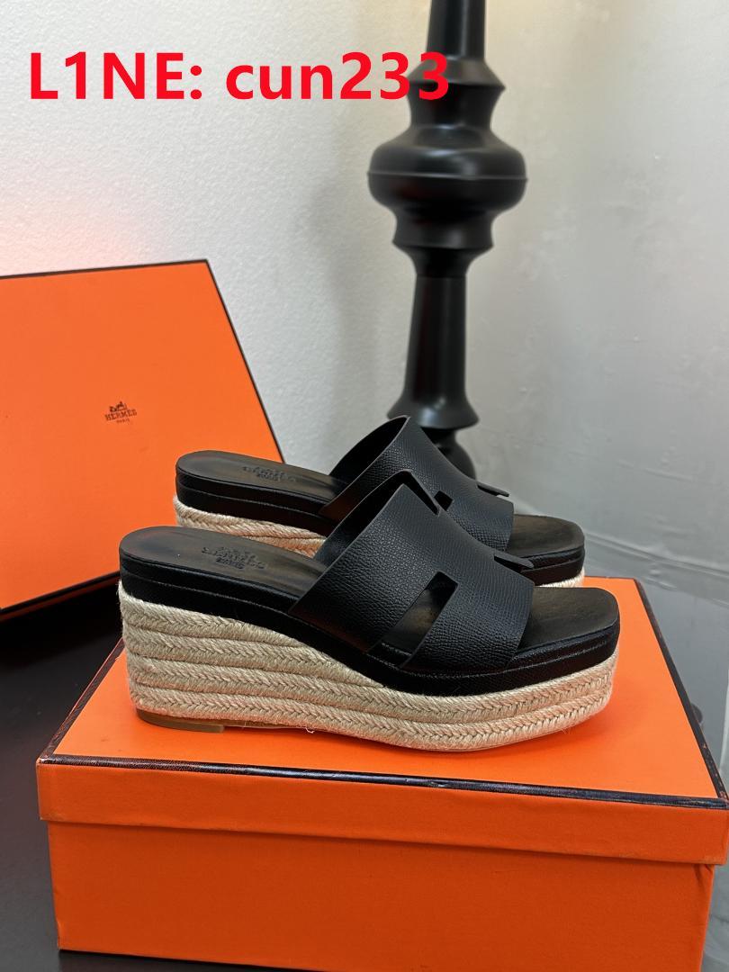 Hermes ブラックエスパドリーユサンダル