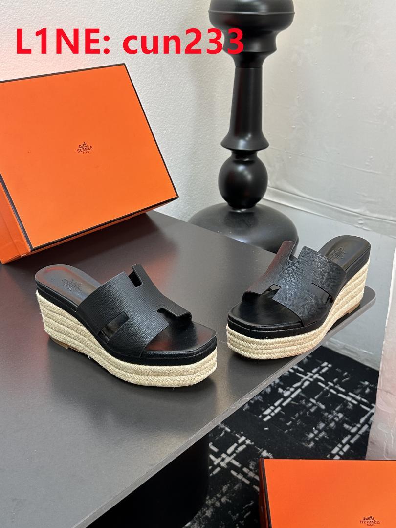 Hermes ブラックエスパドリーユサンダル