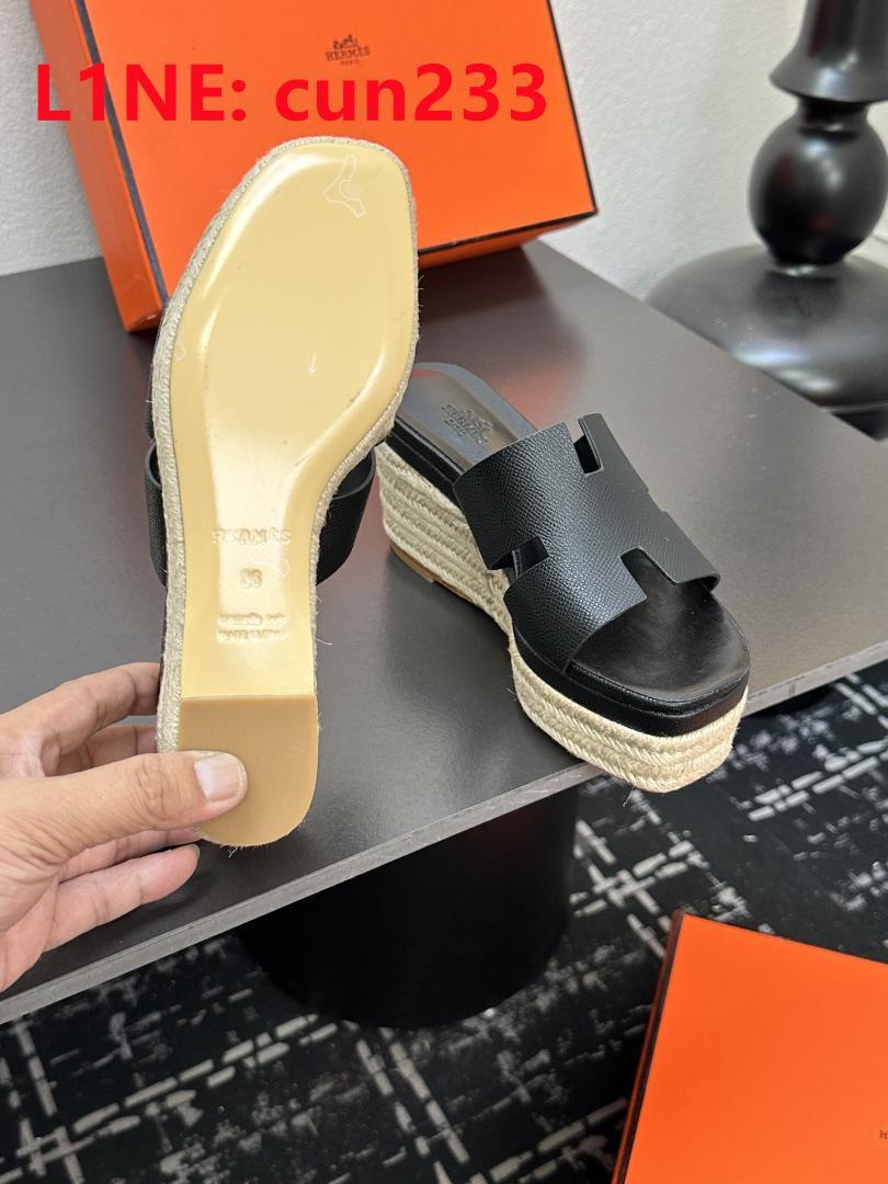 Hermes ブラックエスパドリーユサンダル