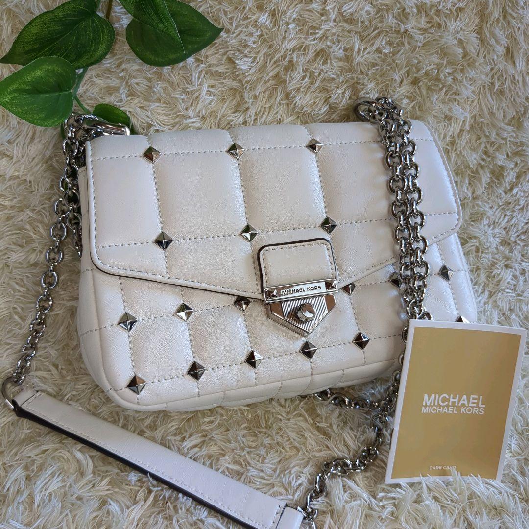 美品　MICHAEL KORS　2way SOHO スタッツ　マトラッセ　レザー