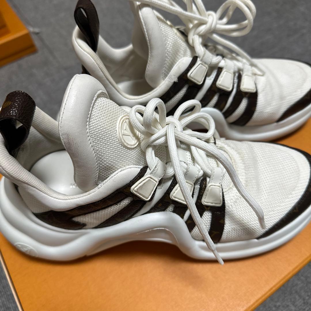 Louis Vuitton ハイカットスニーカー ホワイト/ブラウン Louis Vuitton ハイカットスニーカー ホワイト/ブラウン