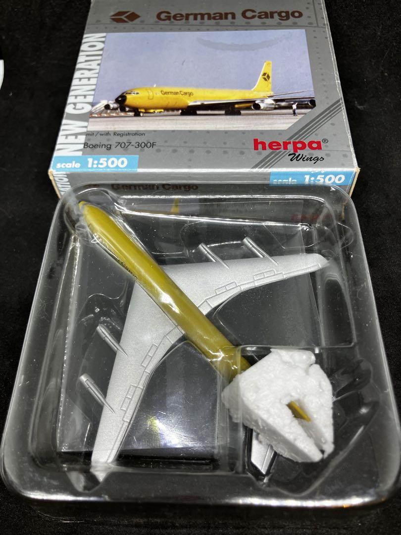 航空機・ヘリコプター Boeing 707-300F German Cargo 1/400 herpa Boeing 707-300F German Cargo 1/400 herpa - メルカリ