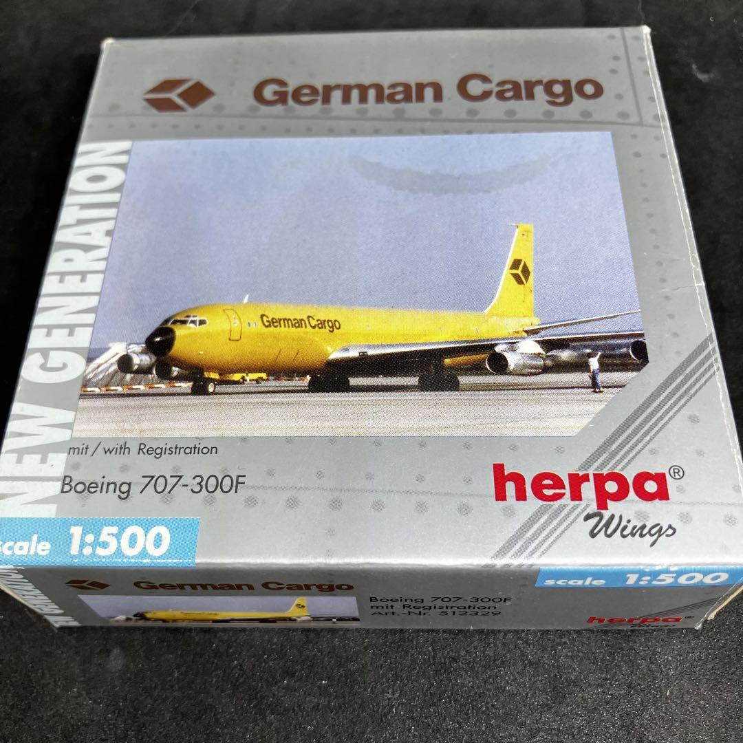 航空機・ヘリコプター Boeing 707-300F German Cargo 1/400 herpa Boeing 707-300F German Cargo 1/400 herpa - メルカリ