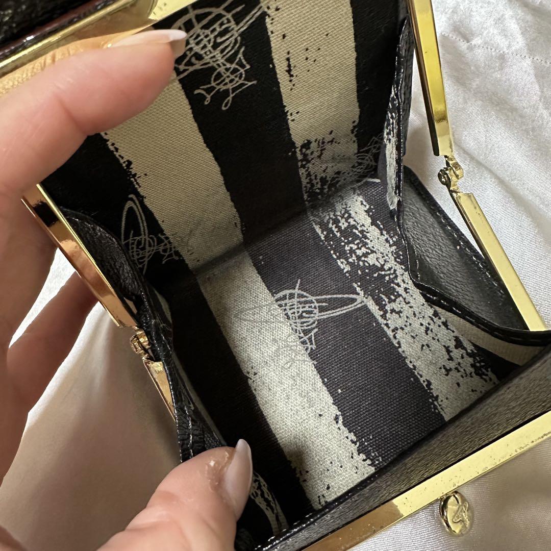Vivienne Westwood 二つ折り財布 がま口 黒 ブラック