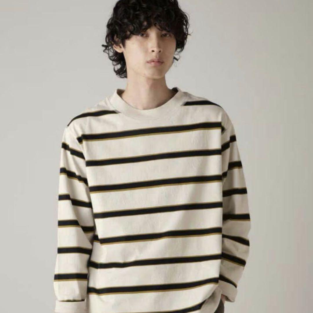 MHL. OUTLINE STRIPE JERSEY 長袖 ボーダーTシャツ L