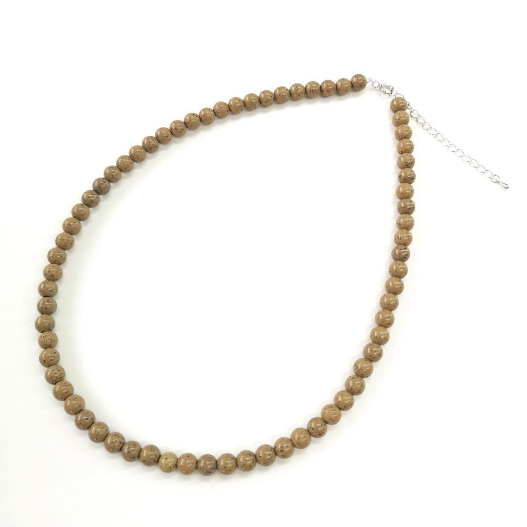 高純度タイプ 台湾北投石 6mm 40cm ネックレス ラジウム
