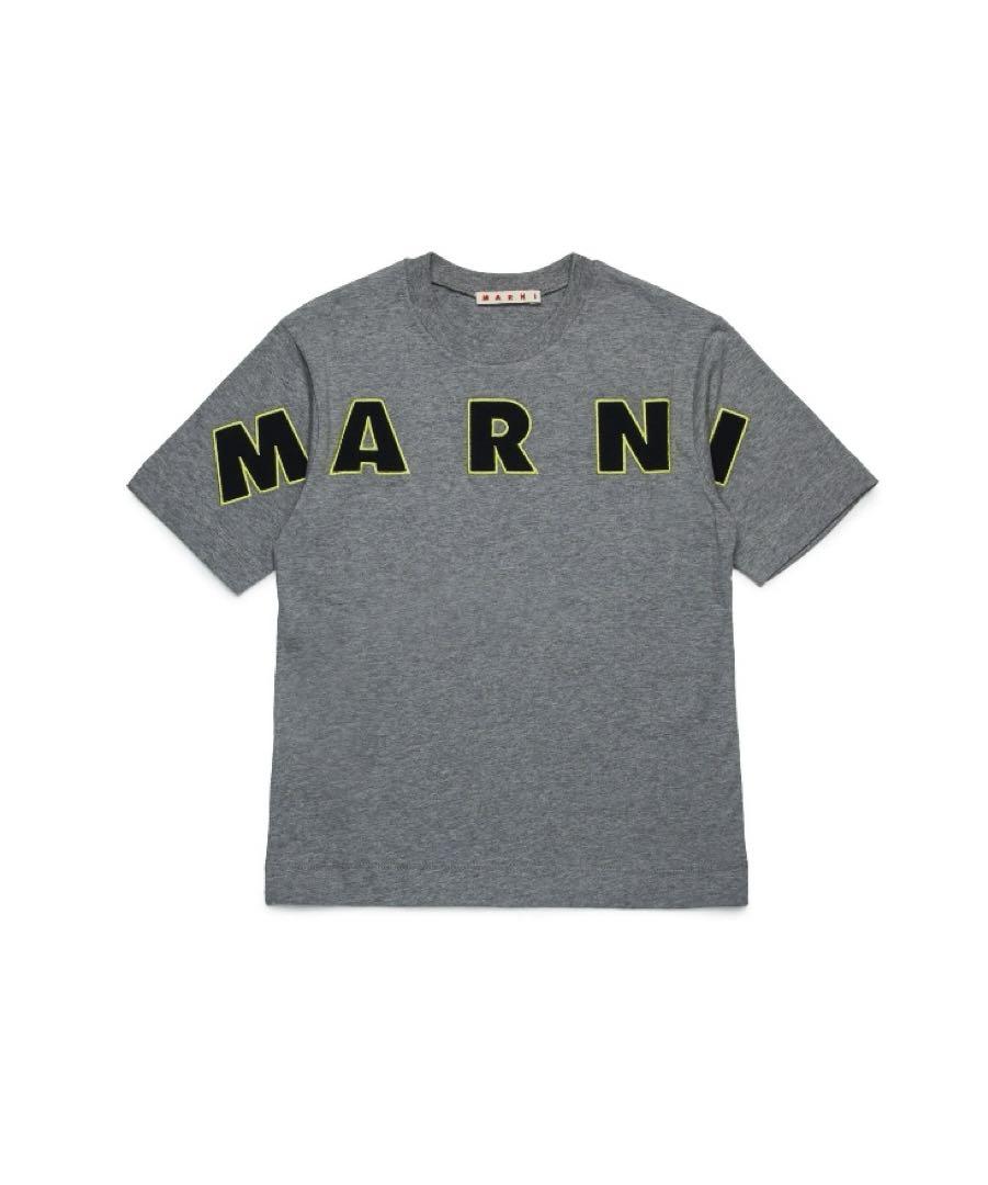 MARNI グレー　ロゴ　Tシャツ　14Y レディースM-Lサイズ相当【新品】