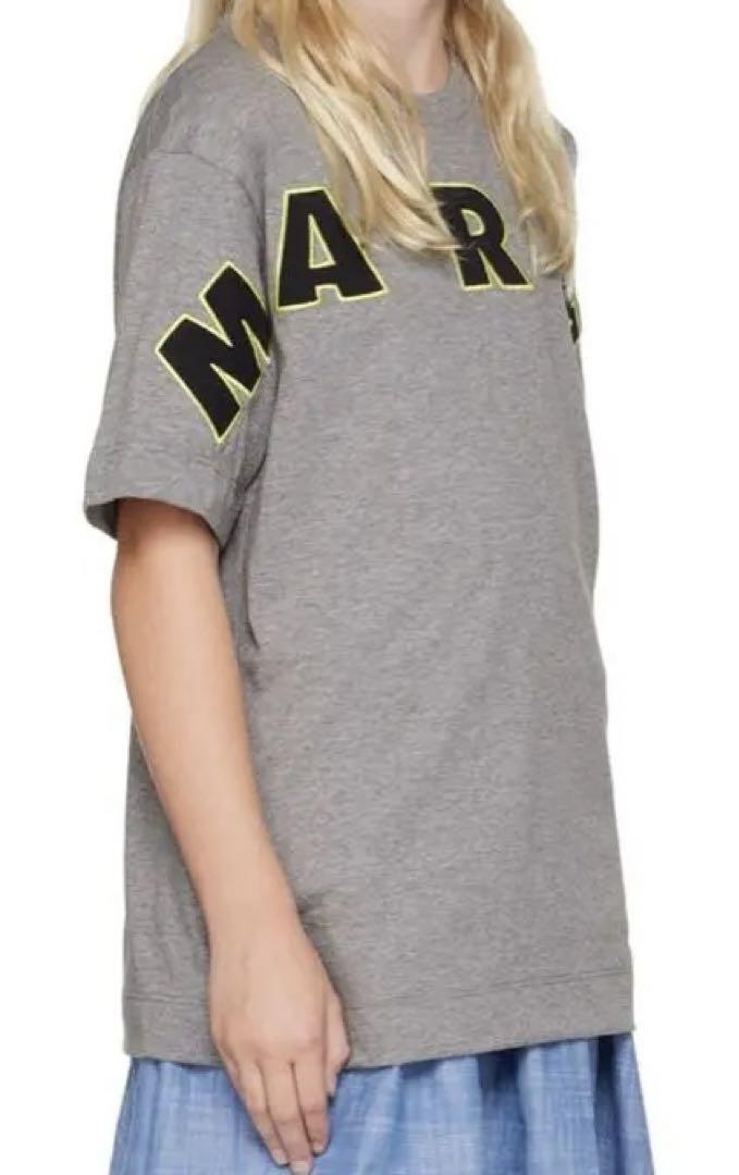 MARNI グレー　ロゴ　Tシャツ　14Y レディースM-Lサイズ相当【新品】