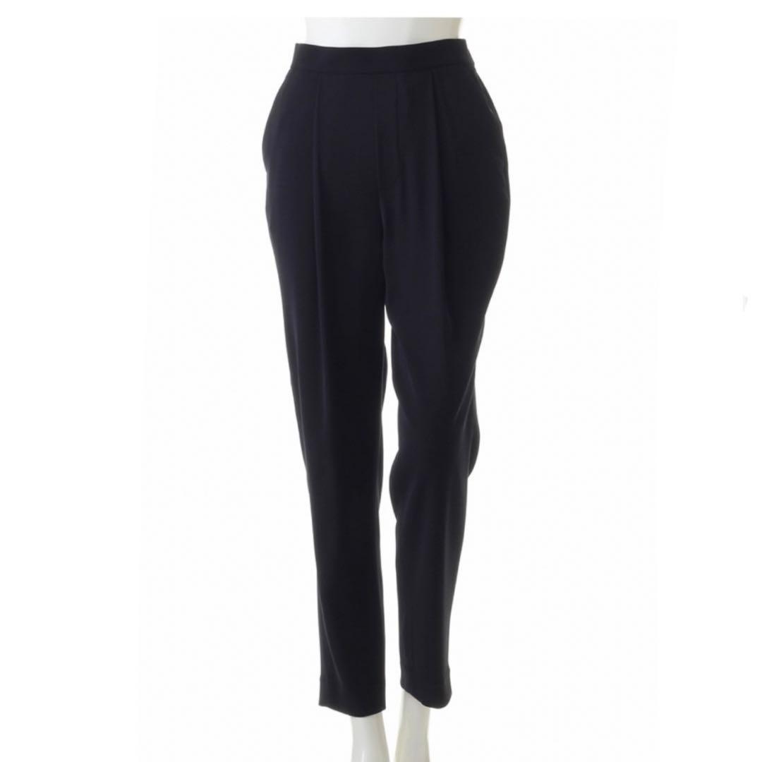 【新品タグ付】ENFOLD リネンライク ゴムジョッパーズパンツ 36 黒