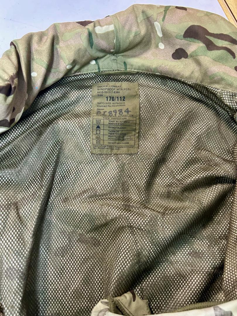 イギリス軍 MTPカモフラージュ  ウィンドプルーフスモッグ パーカ　マルチカム