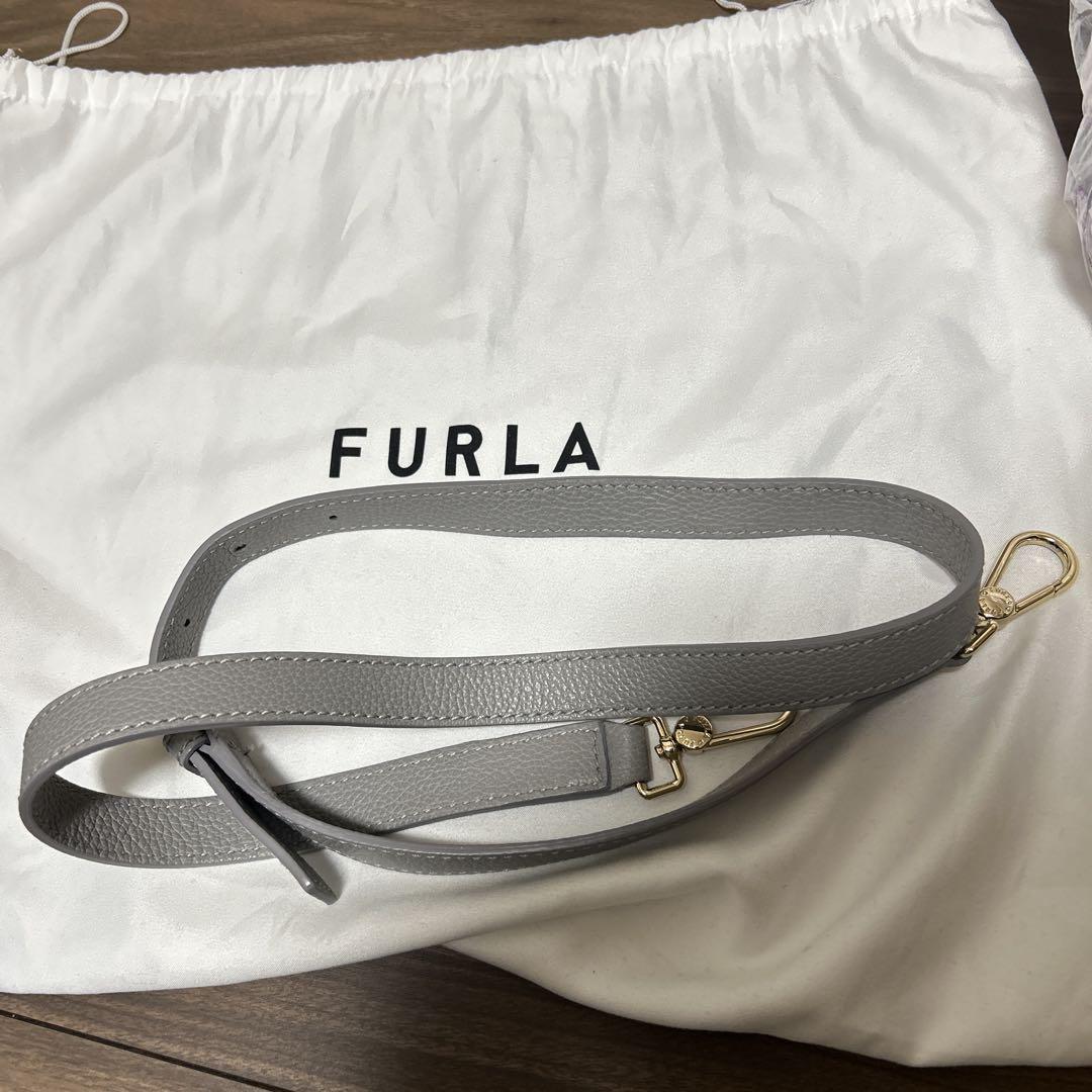 極美品✨ フルラ コスタンザ 2way ショルダーバッグ 黒 レザー 巾着