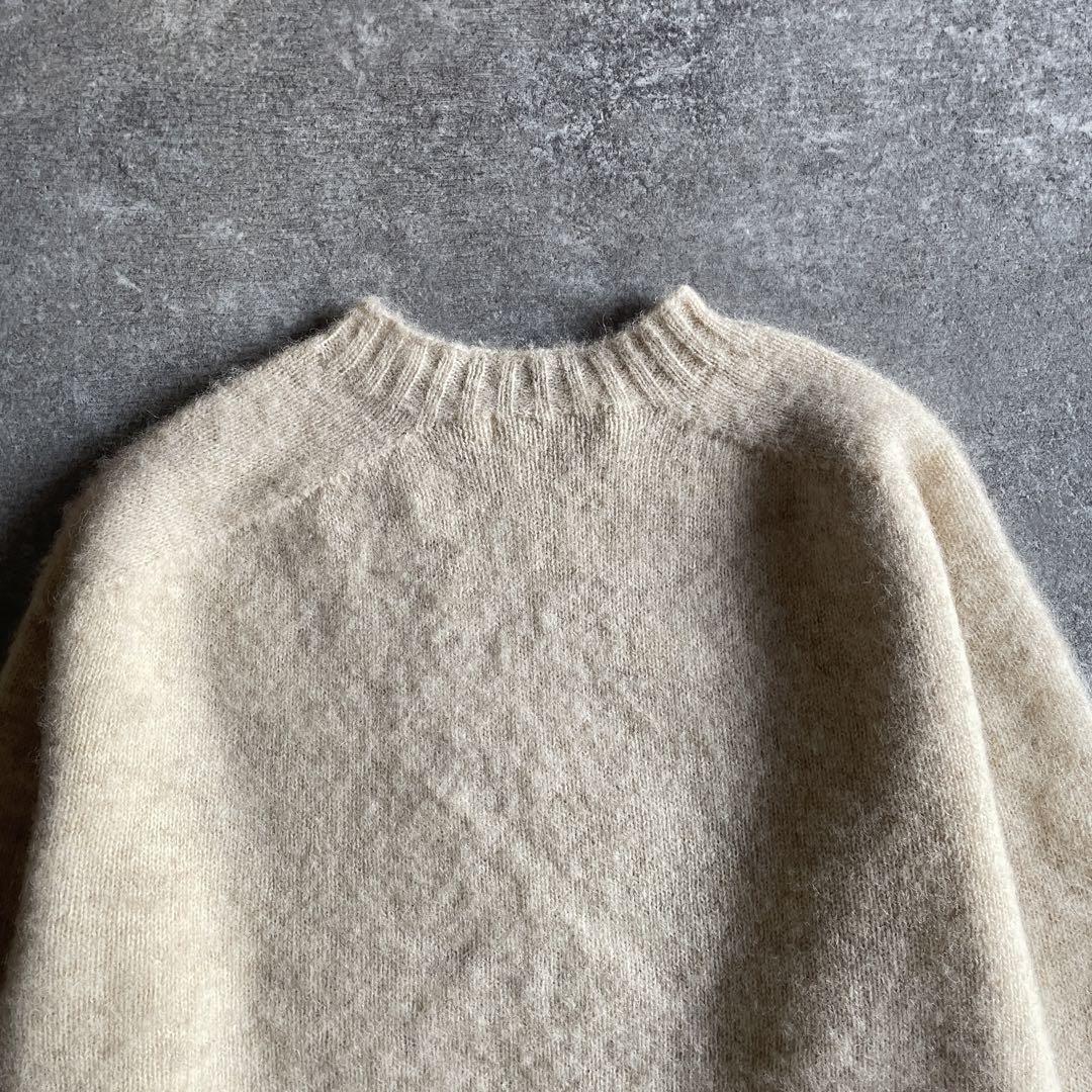 極美品　 SCYE BASICS　毛　シェットランドウール　クルーネックニット