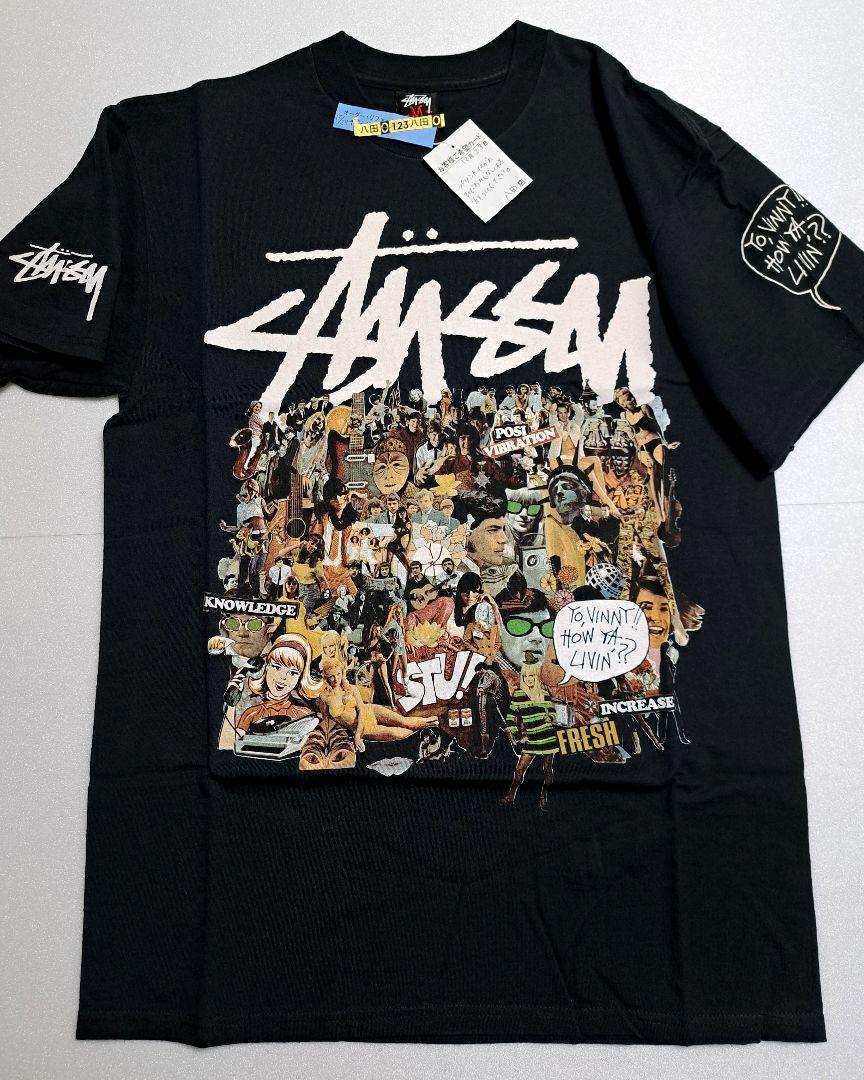 【M・美品】STUSSY ／ Yo , Vinny !! Tee／黒・正規品