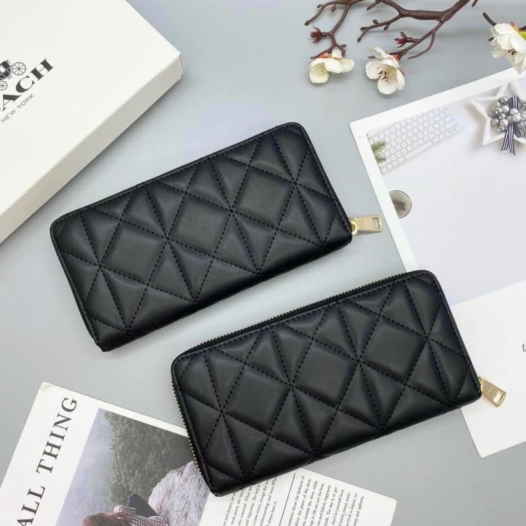 残りわずか】COACH コーチ 財布 希少 キルティング ブラック レザー