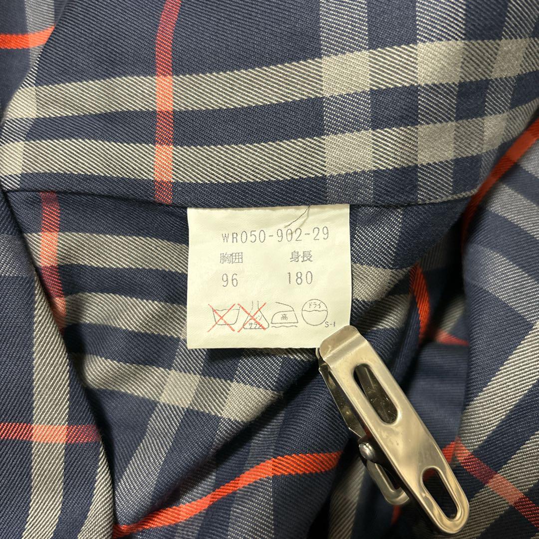 1110 バーバリーズ メンズ ステンカラーコート 紺96/180 L〜XL