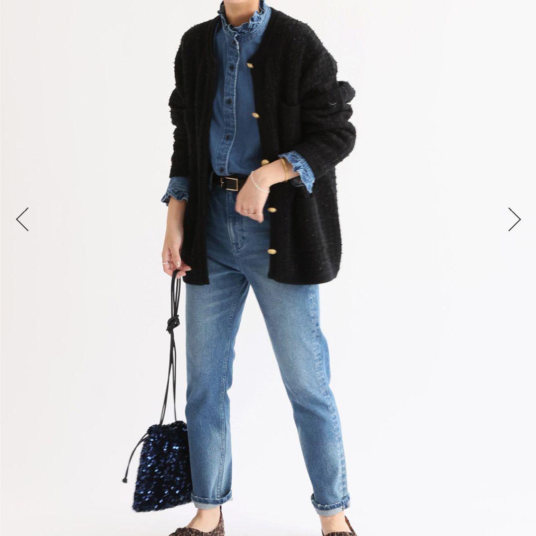 美品【JOURNAL STANDARD relume】☆デニムフリルブラウス