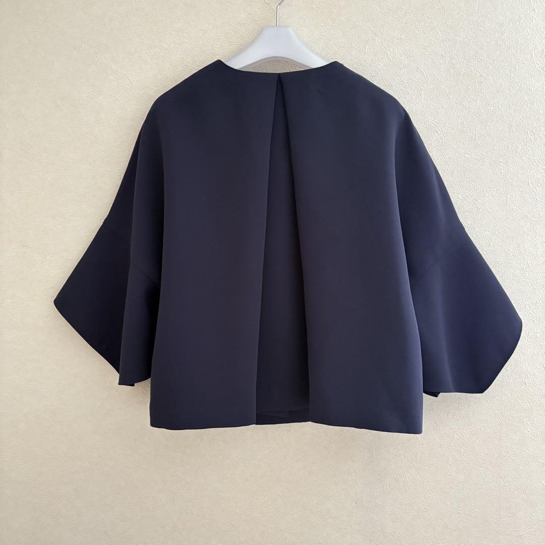 A DORE アドーア　ノーカラー　ジャケット　ジョーゼット