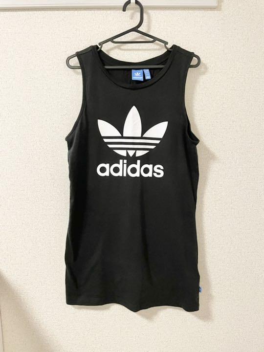 adidasオリジナルスのタンクトップワンピース adidas ワンピース アディカラー デニム スリーストライプス