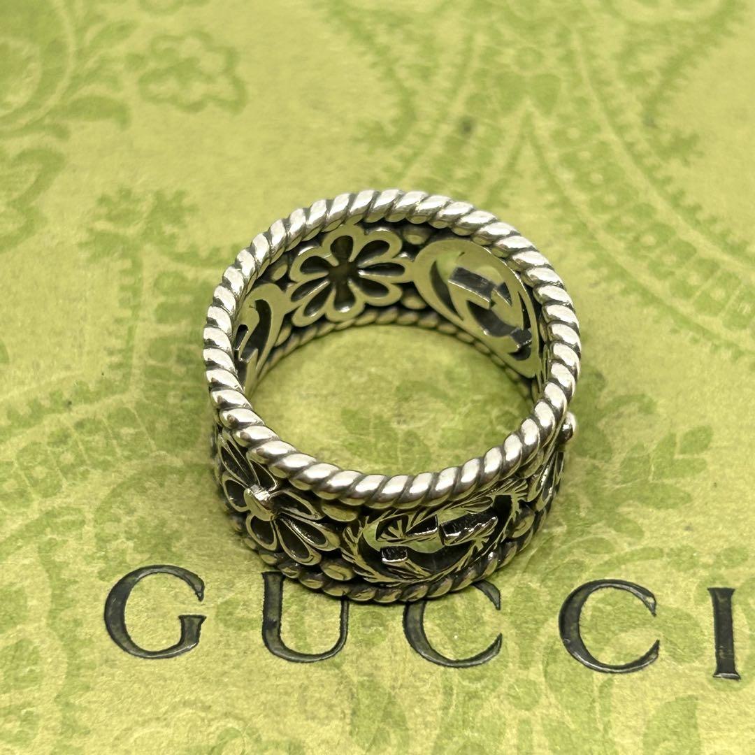 美品　GUCCI 指輪　インターロッキングリング　13号 希少✨グッチ 指輪 リング 13号 インターロッキング ワイド