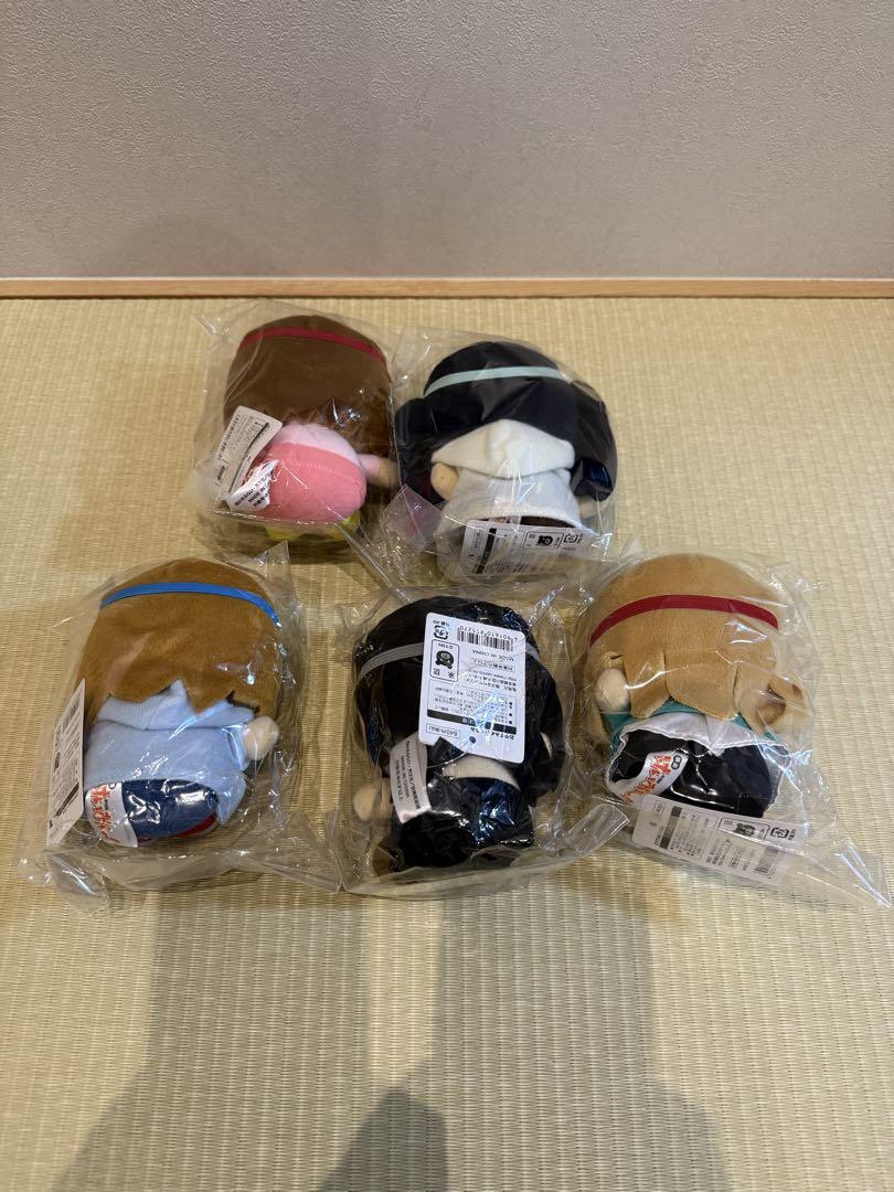 新品未開封 けいおん おやすみぬいぐるみ 全5種 タグ付き 台座付き