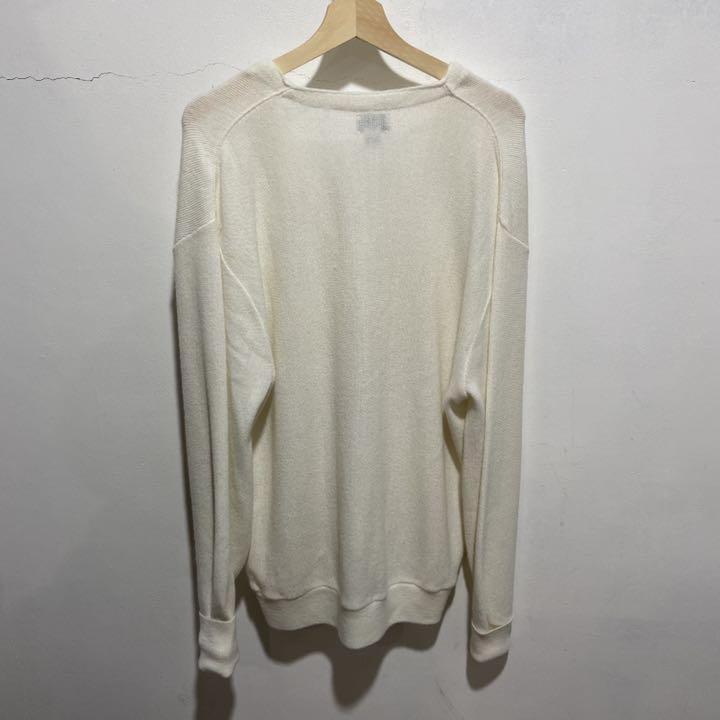 sho 80s☆LACOSTE☆USA製アクリルカーディガン☆美品☆白☆