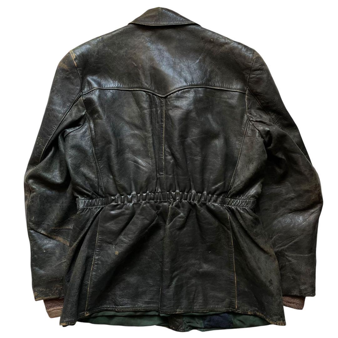 50's OptiZip レザー モーターサイクルコート ライダースジャケット