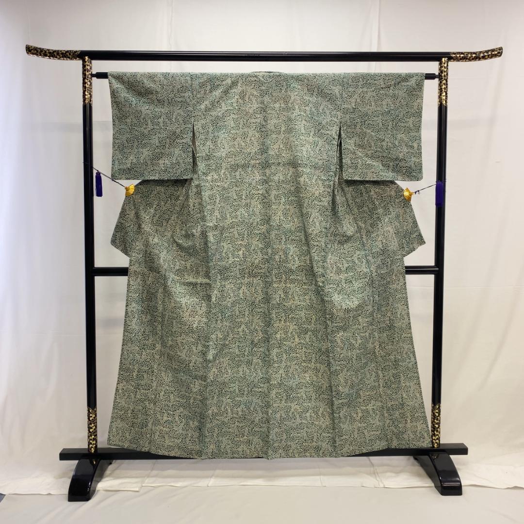 1465】着物 小紋 単衣 単品販売♪ 緑 | biaxial-films.com