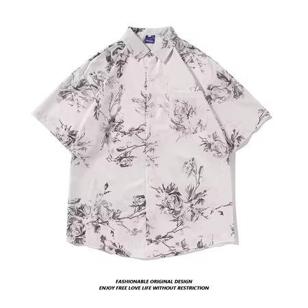 花柄 半袖シャツ
