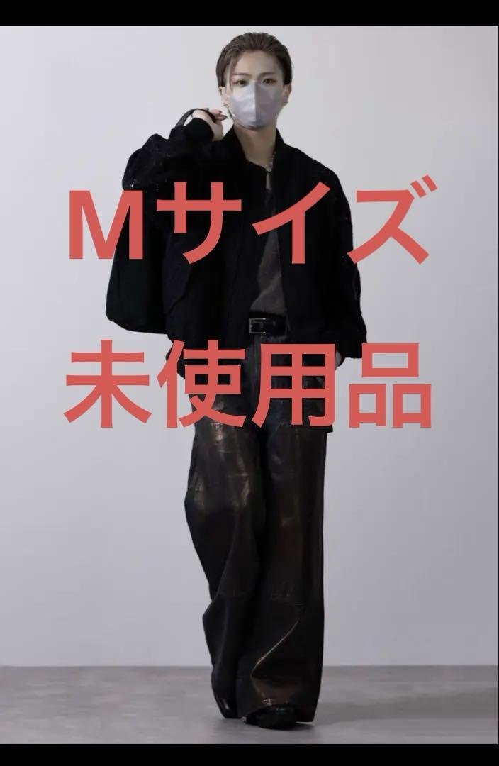 CLEL 特殊加工ダブルニーデニムパンツ　アッシュグレー CLEL】特殊加工ダブルニーデニムパンツ アッシュグレー Mサイズ