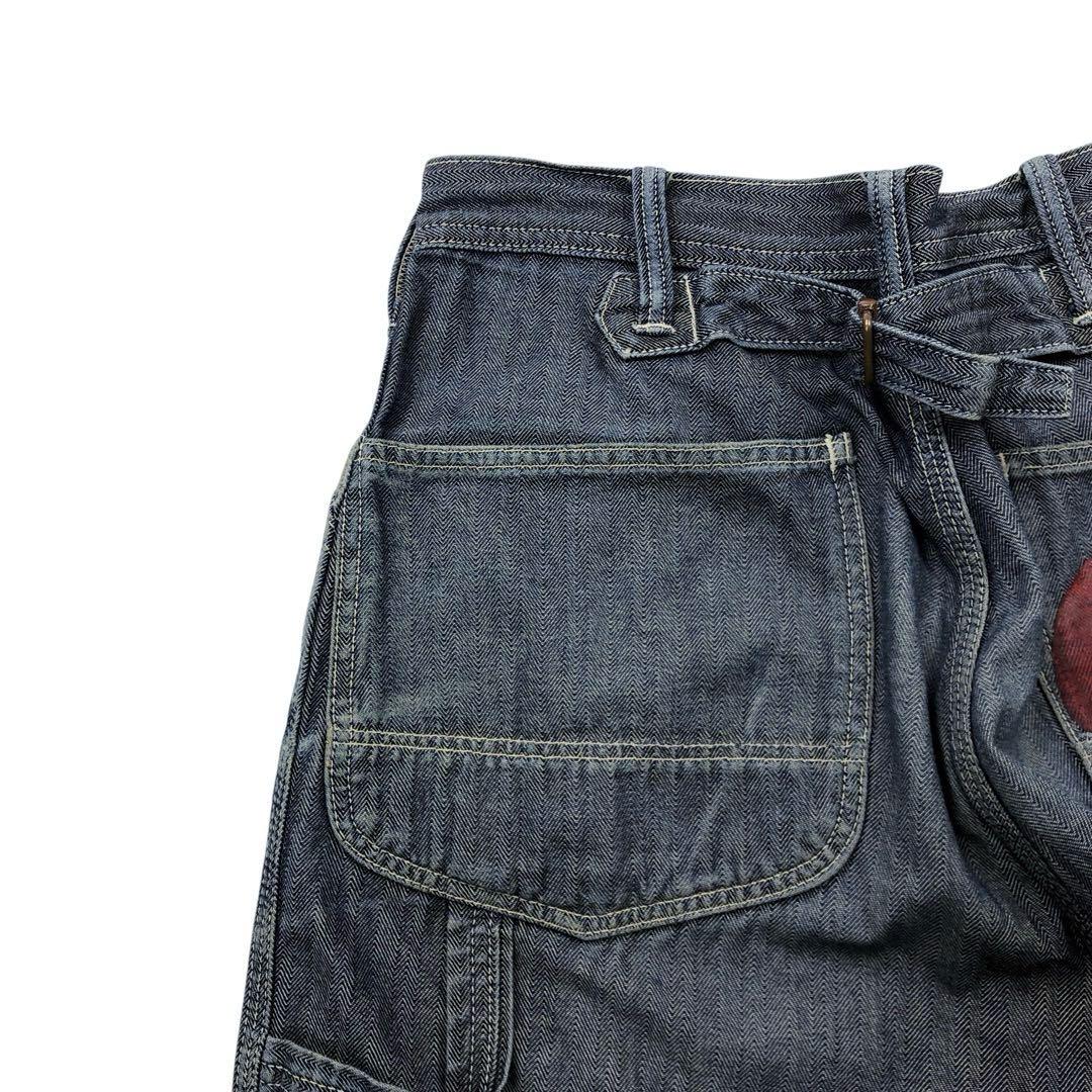EVISU デニム ペインターパンツ ヘリンボーン 日本製 紺 W33