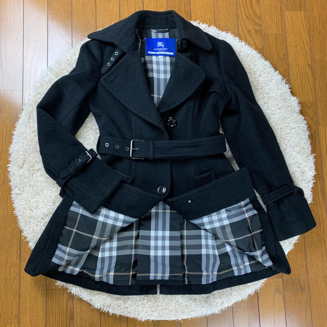 ✨極美品✨ バーバリーブルーレーベル アンゴラ混コート 裏地ノバ