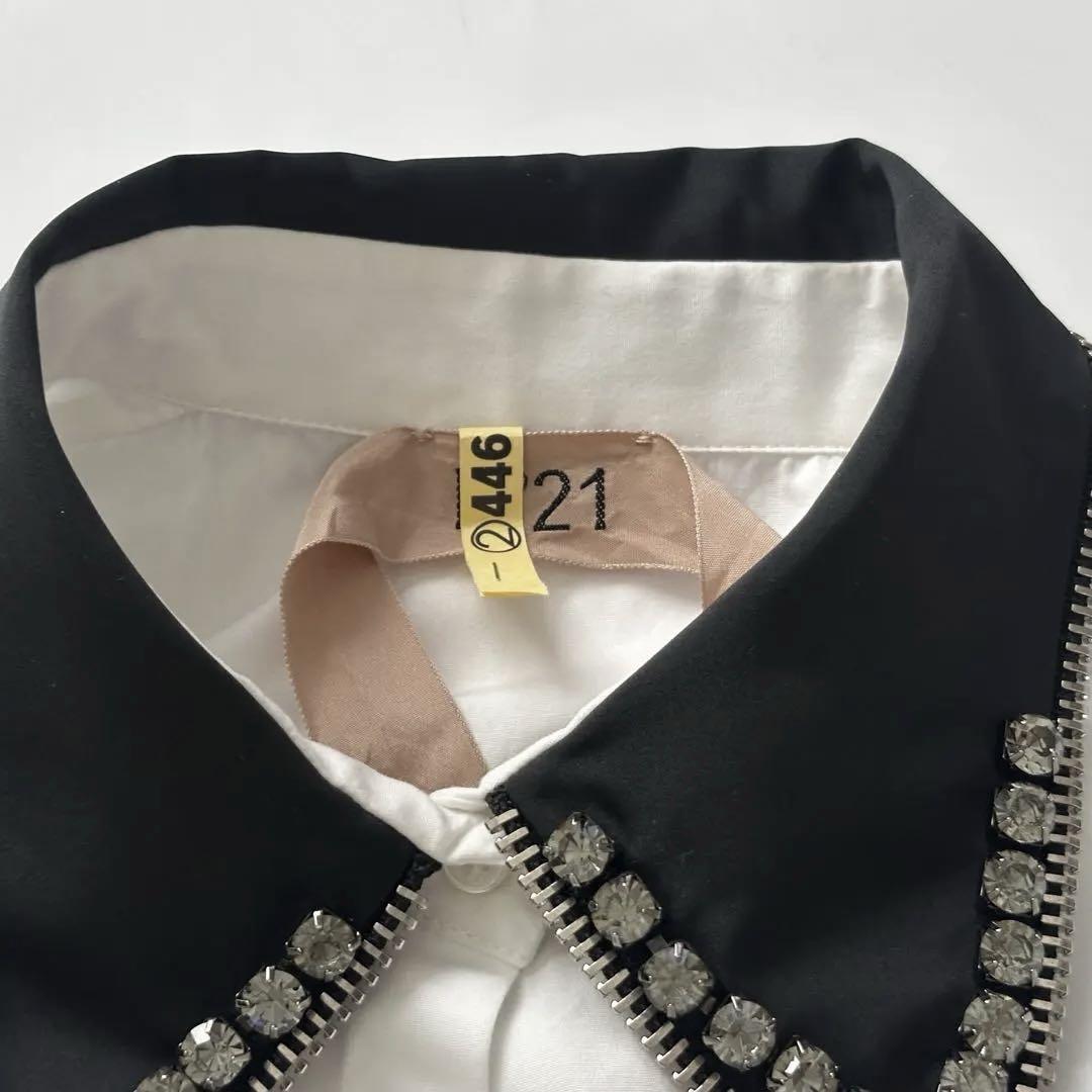 【美品】N 21 ヌメロ ヴェントゥーノブラウス　シルク　プリント　38 美品】N 21 ヌメロ ヴェントゥーノブラウス シルク プリント 38