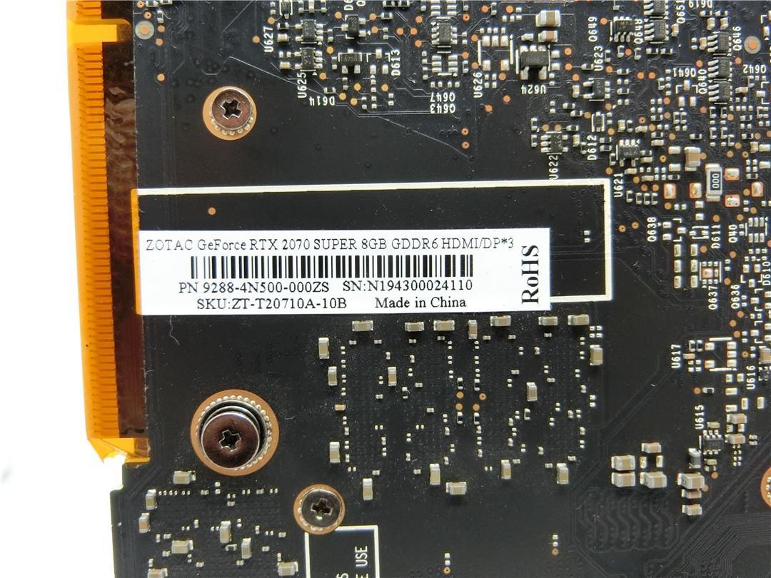 ZOTAC GeForce RTX 2070 SUPER　8GB　GDDR6