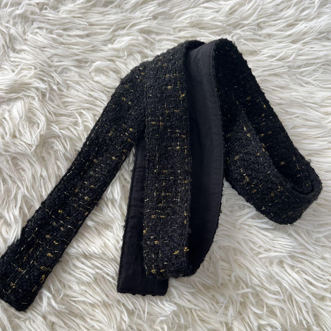 ●LANVIN ランバンオンブルー　リバーシブル　ノーカラージャケット　ツイード
