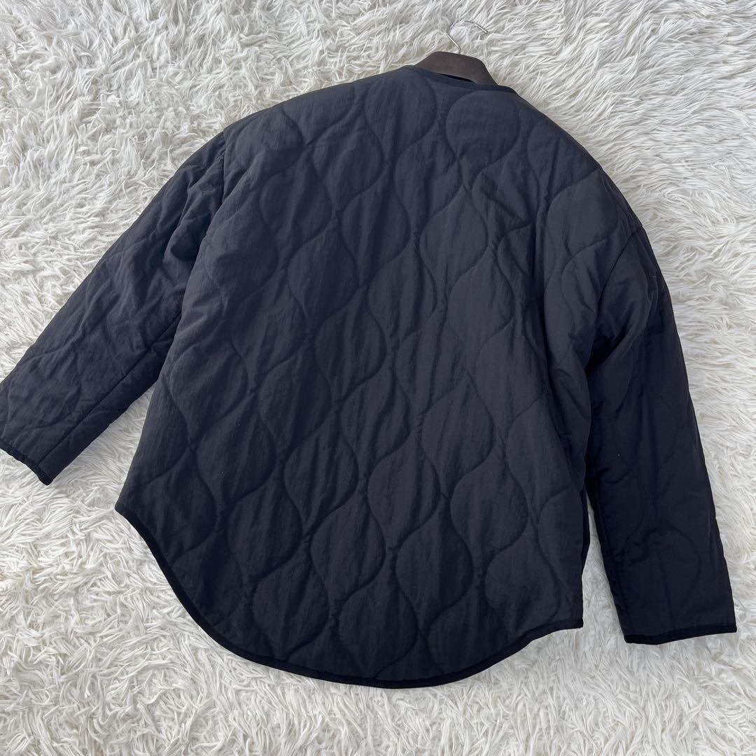 ●LANVIN ランバンオンブルー　リバーシブル　ノーカラージャケット　ツイード