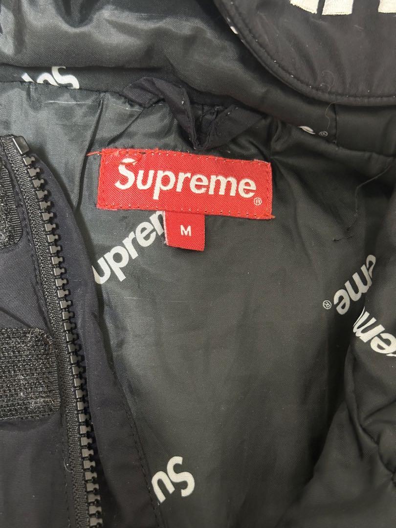 Supreme Hooded Logo Half Zipジャケット黒Mサイズ