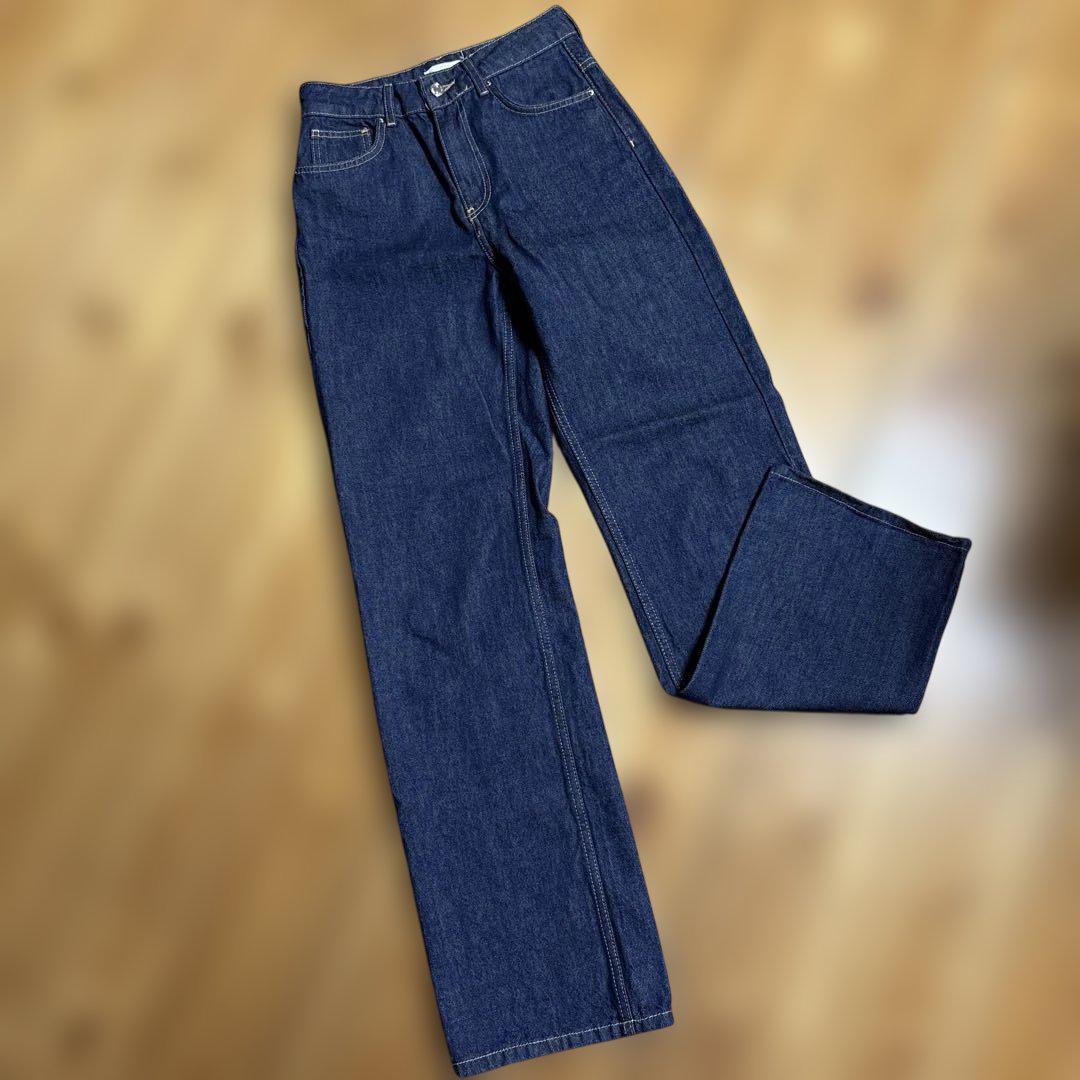 ZARA Z1975 ストレートハイウエストロング丈ジーンズ - メルカリ
