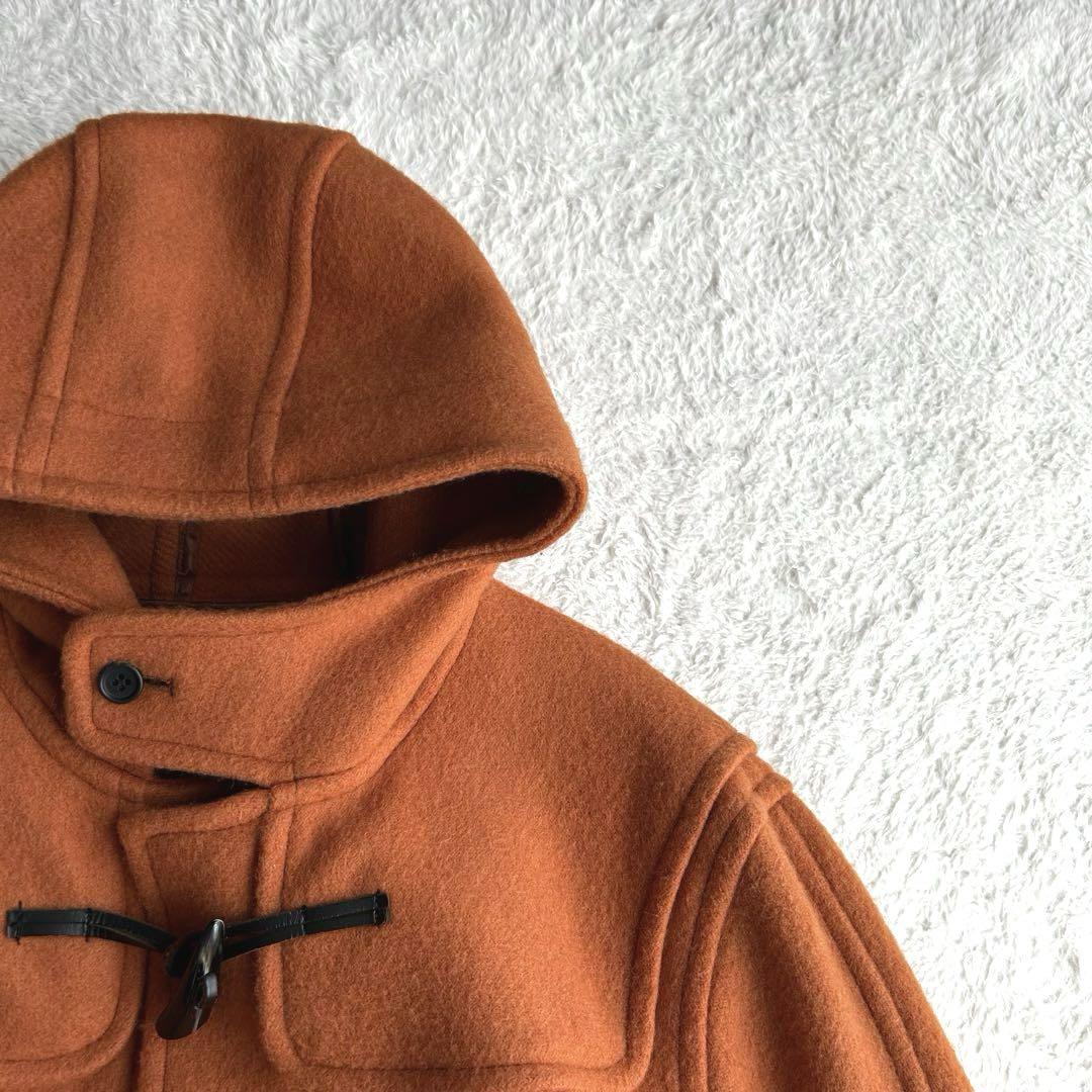 Brookton　ウールモッサ ロングダッフルコート　大きめサイズ　オレンジ