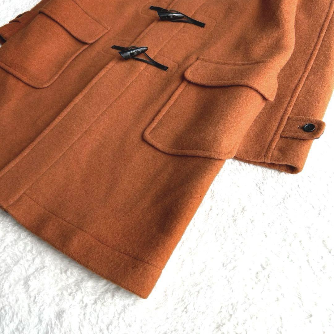 Brookton　ウールモッサ ロングダッフルコート　大きめサイズ　オレンジ