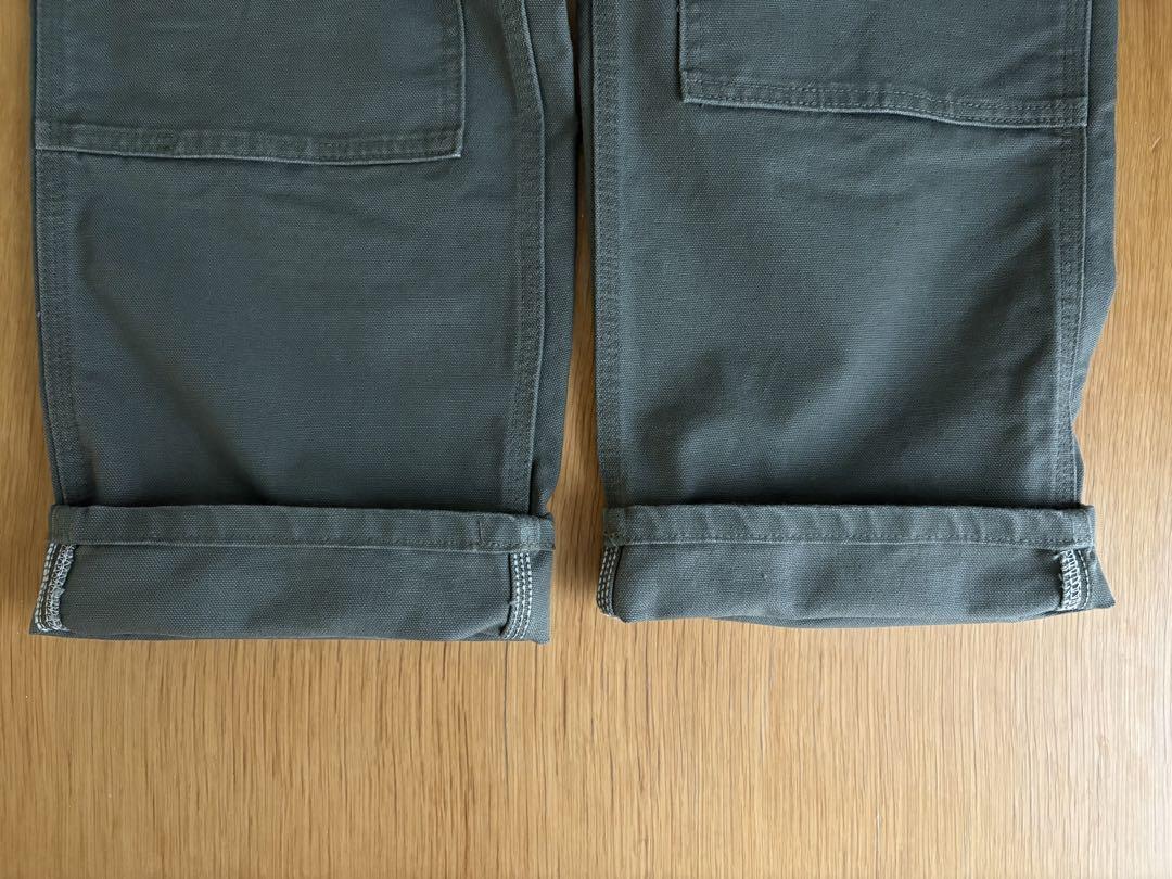 【美品】Carharttダブルニー B136 MOS W34 L32