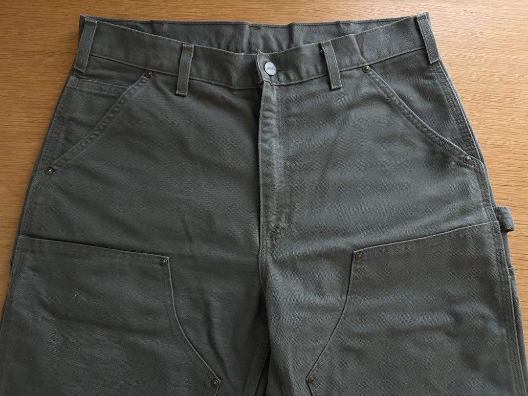 【美品】Carharttダブルニー B136 MOS W34 L32