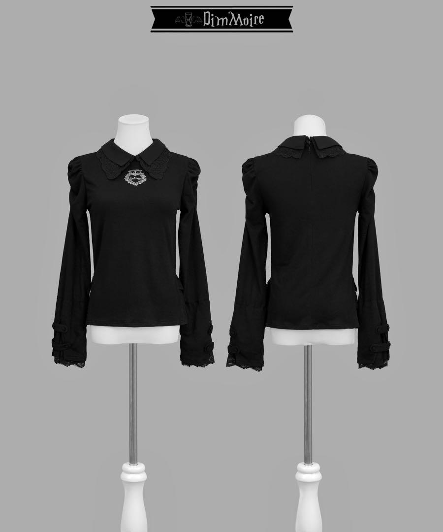 DimMoire ディムモアール おすましレース襟トップス【Black】