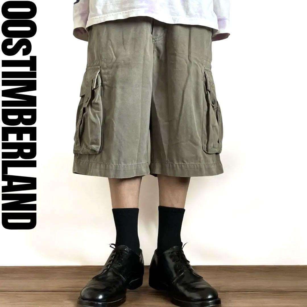 00s Timberland W31 ミリタリーバギーカーゴショーツ ダック地