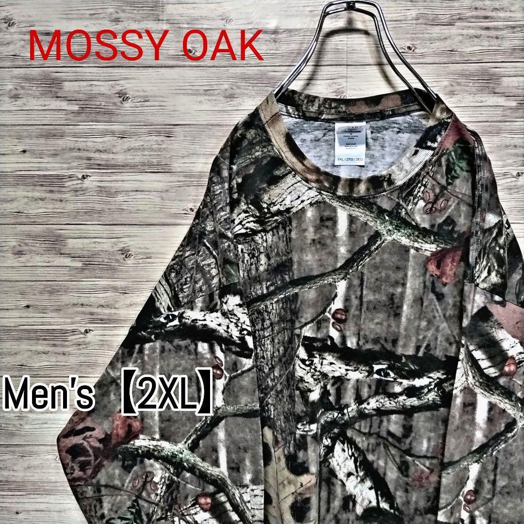 A27【US輸入】MOSSY OAK 長袖Tシャツ【2XL】総柄 リアルツリー 愛用 31