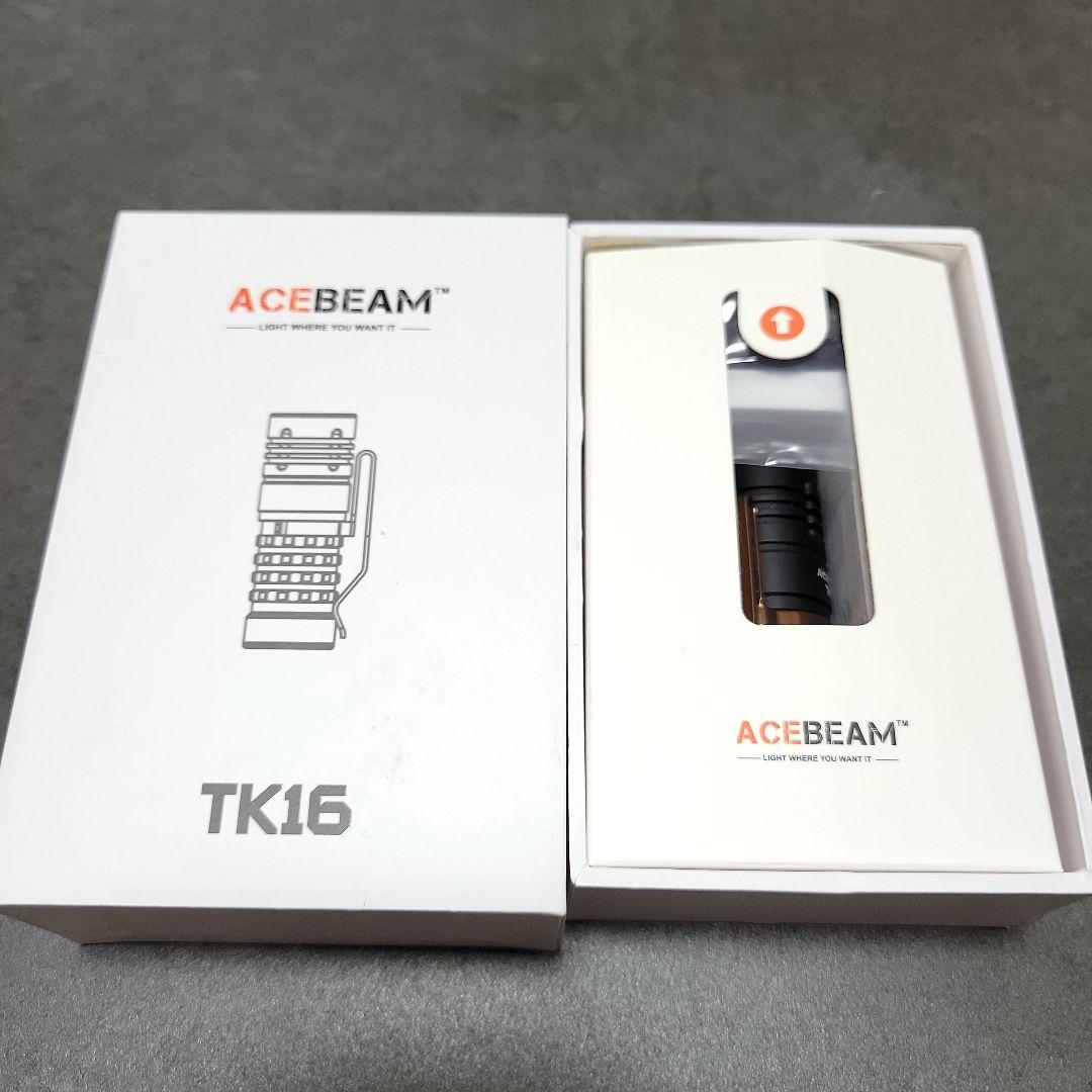 ACEBEAM(エースビーム)TK16 本体　　RCR123A　電池　セット