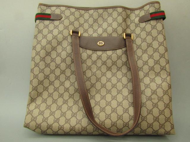 RU-629 オールドグッチOLD GUCCI シェリーライン トートバッグ